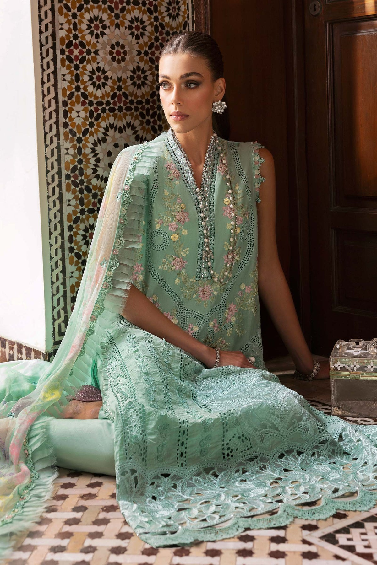 2514-A | Voyage a Luxe Embroidered Lawn By Maria.B