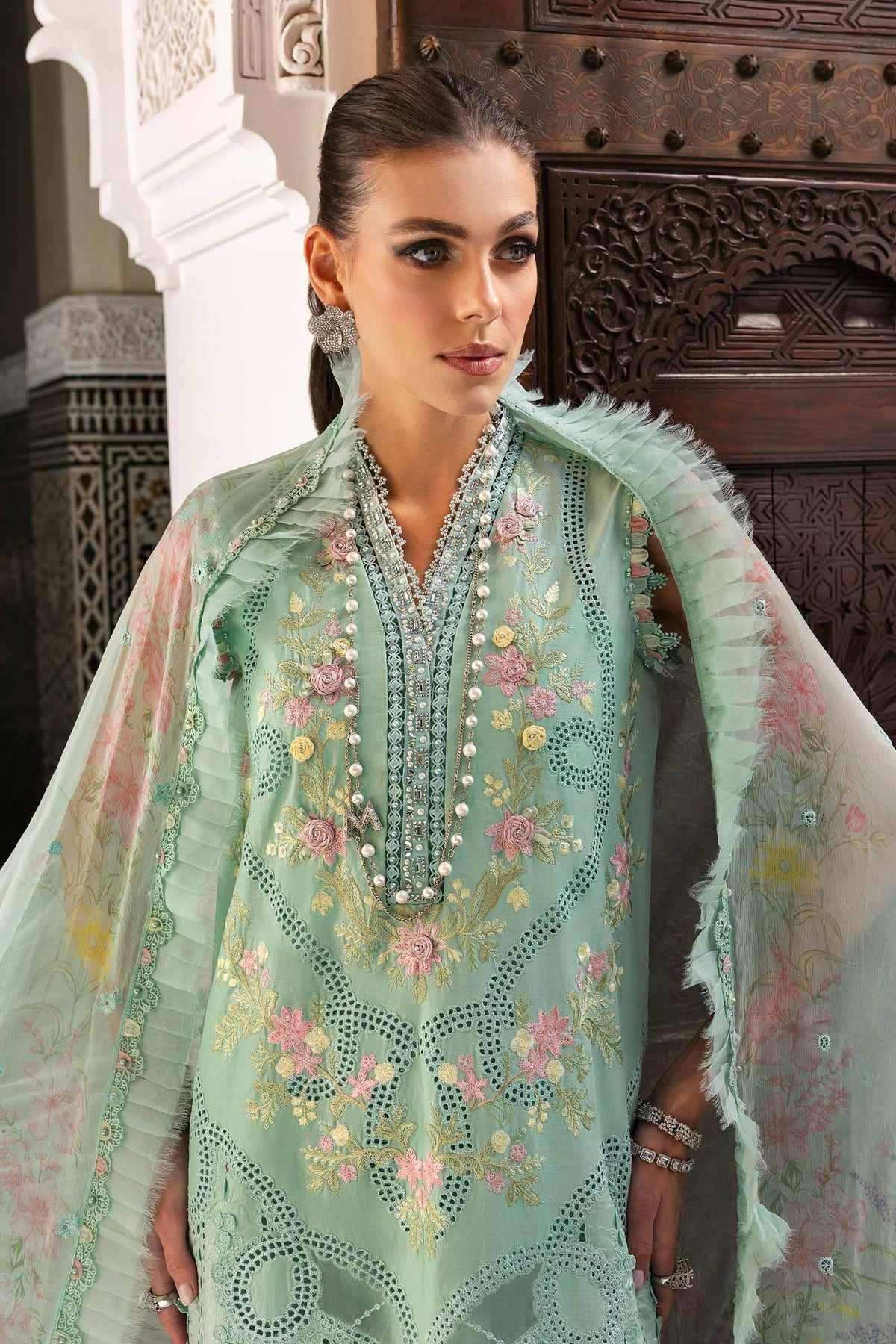 2514-A | Voyage a Luxe Embroidered Lawn By Maria.B