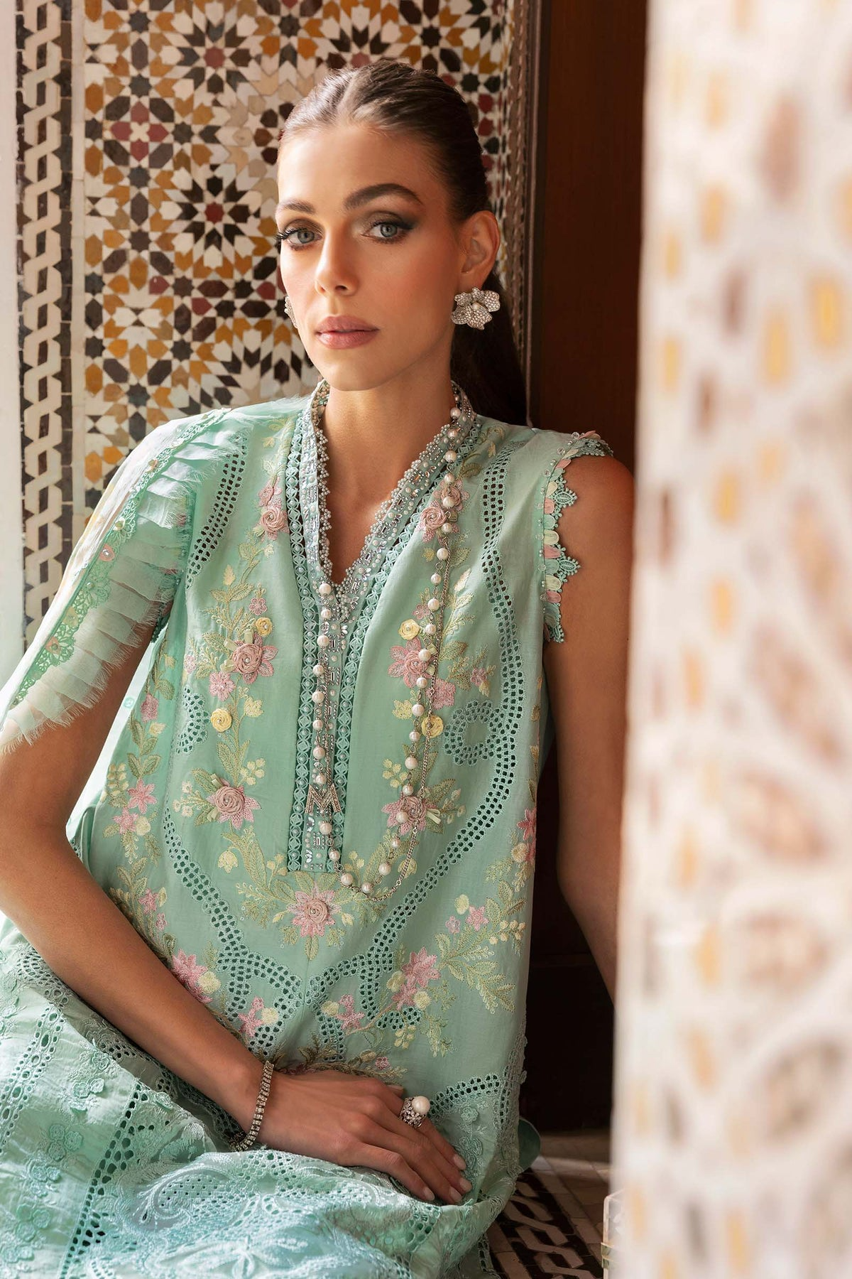 2514-A | Voyage a Luxe Embroidered Lawn By Maria.B