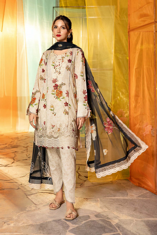 702-B | Printed Lawn By M.Basics