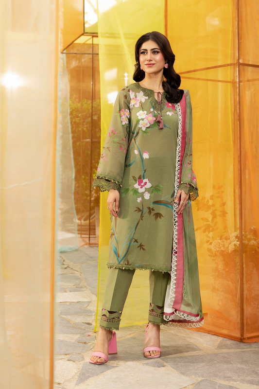 707- A | Printed Lawn By M.Basics