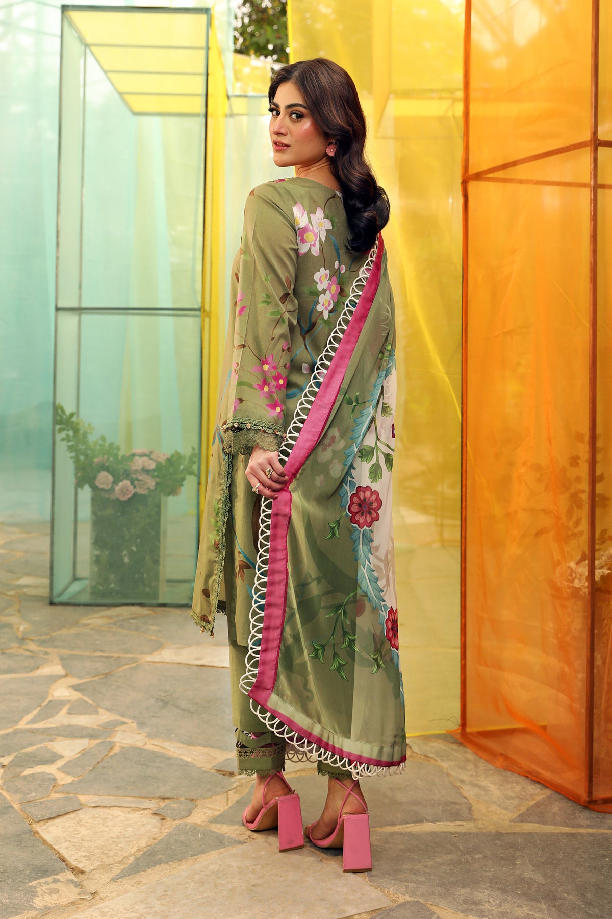 707- A | Printed Lawn By M.Basics