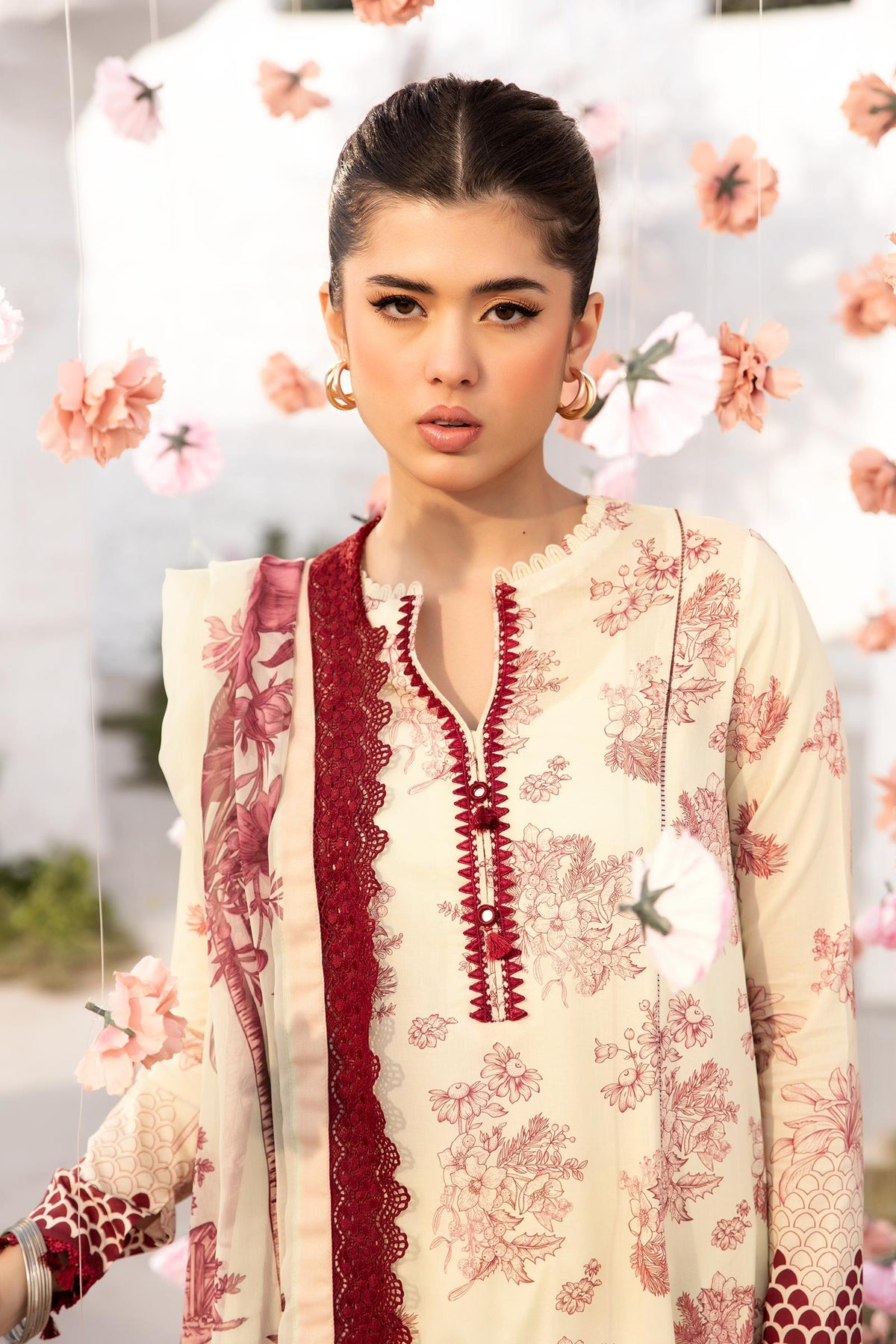 708-A | Printed Lawn By M.Basics