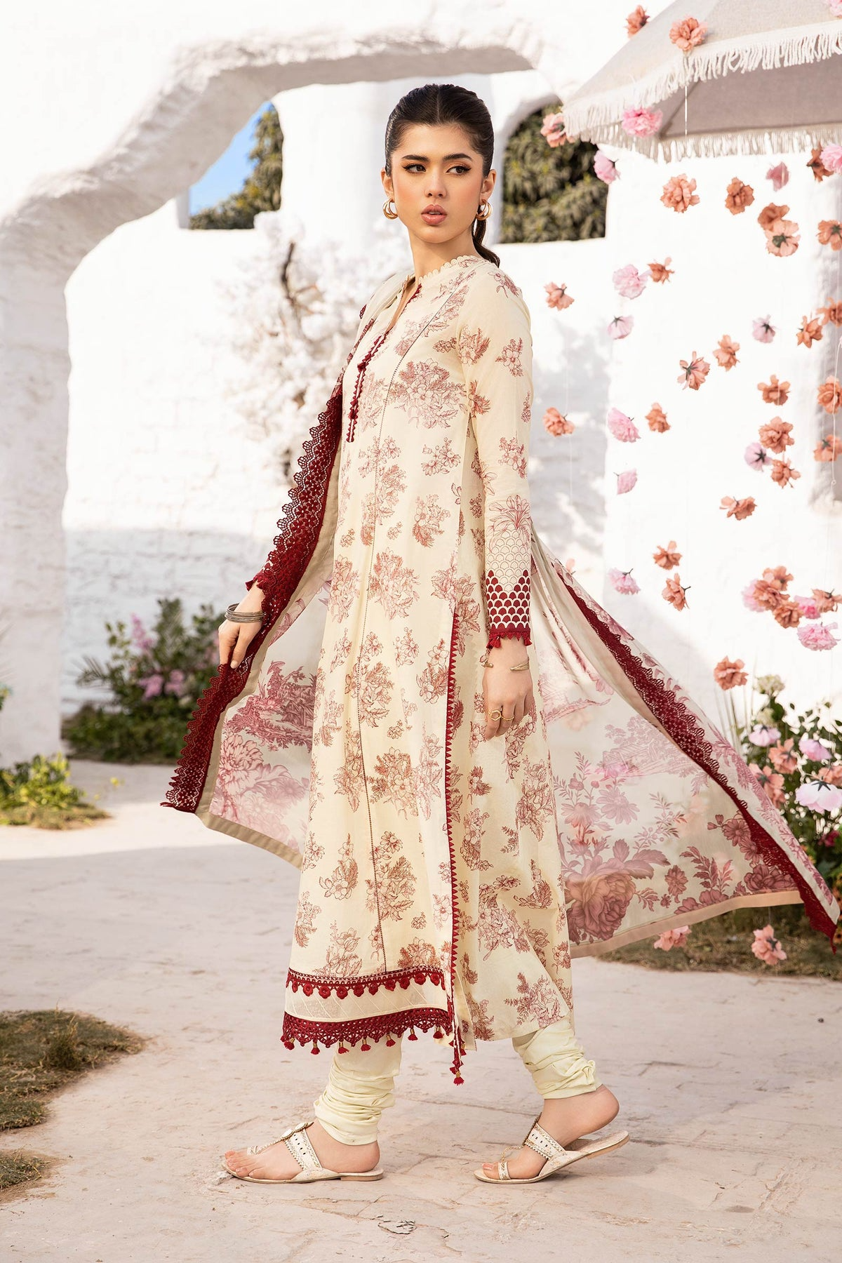 708-A | Printed Lawn By M.Basics