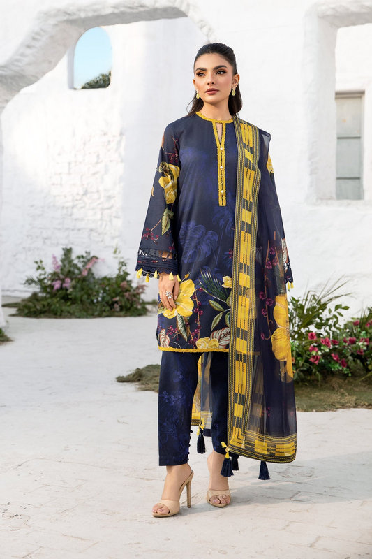 710-B | Printed Lawn By M.Basics