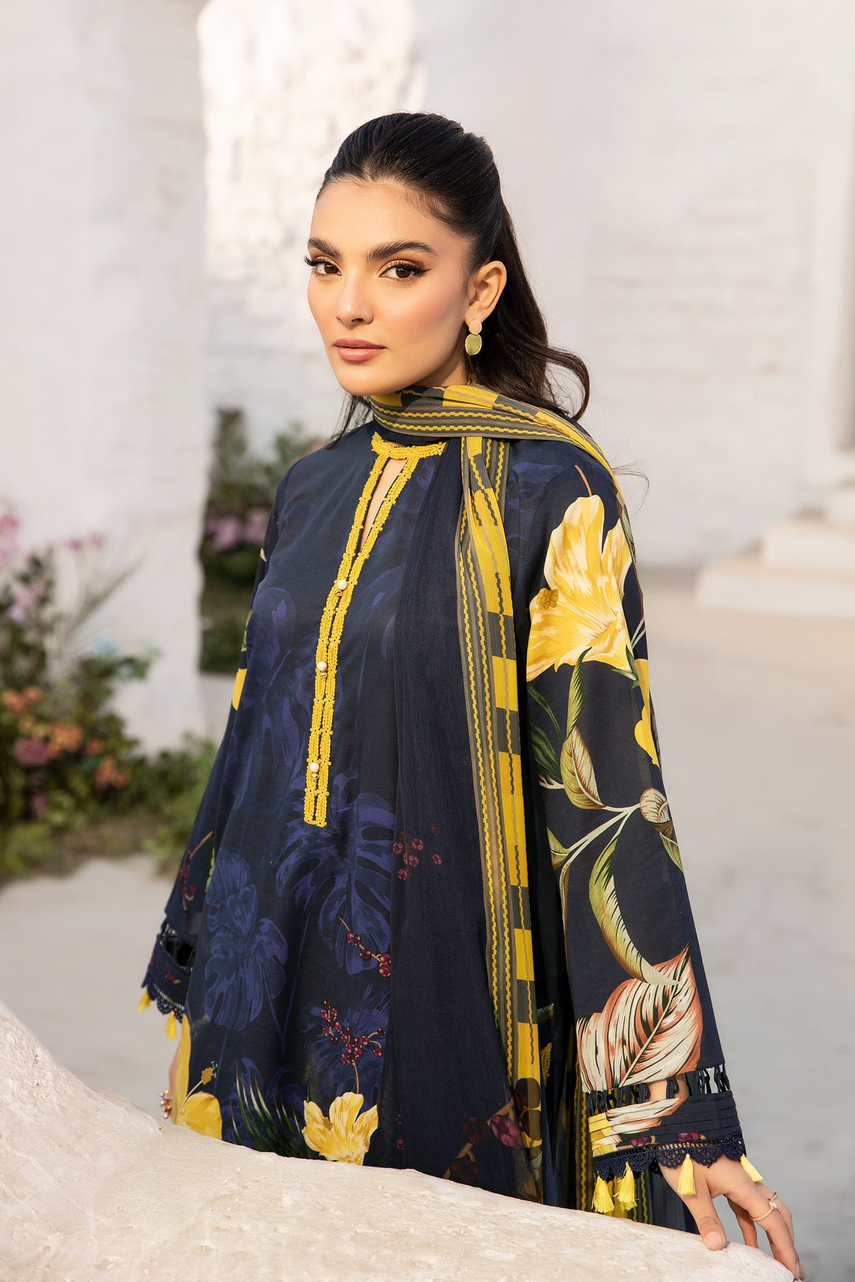 710-B | Printed Lawn By M.Basics