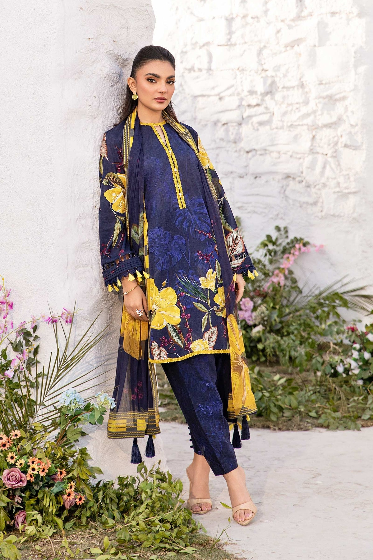 710-B | Printed Lawn By M.Basics