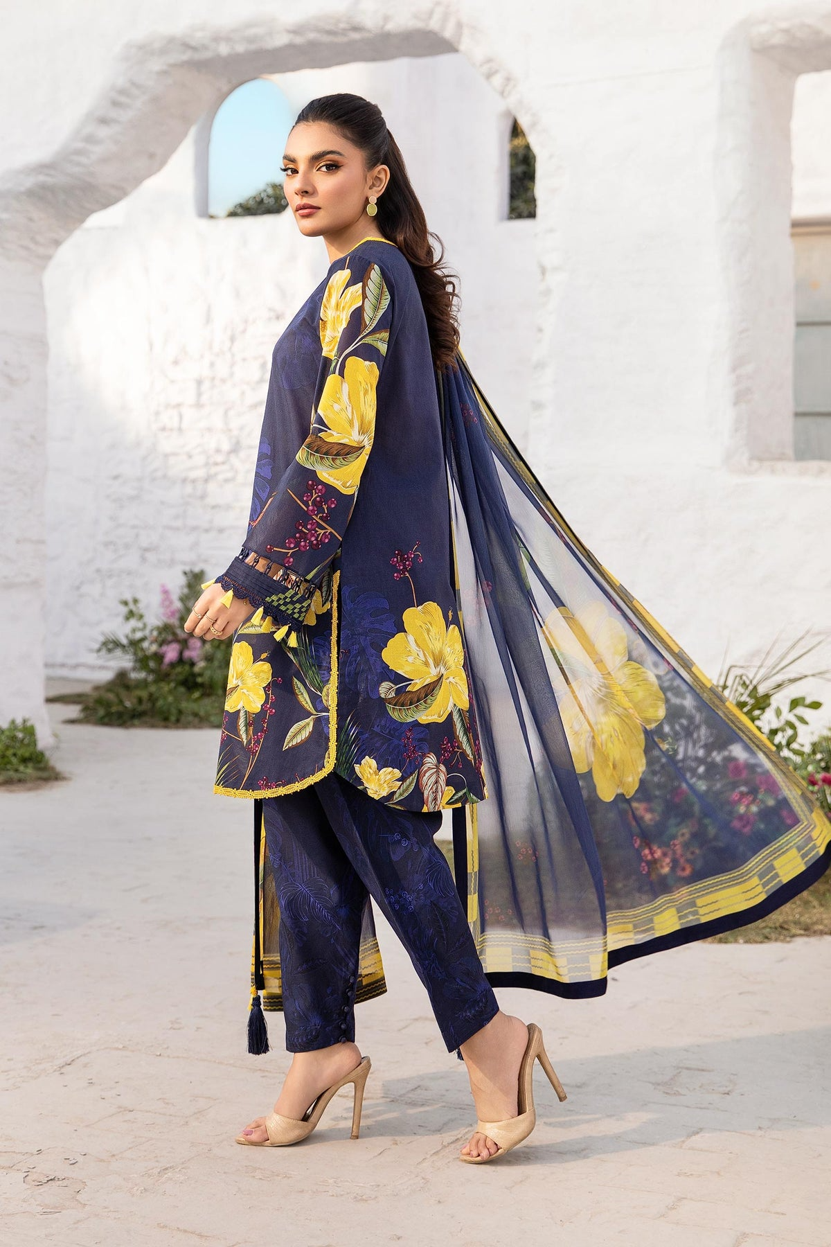 710-B | Printed Lawn By M.Basics