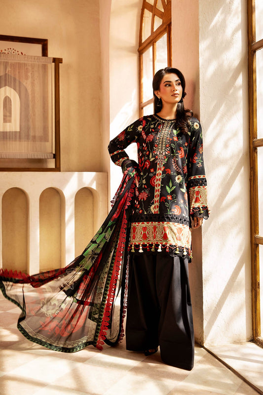 901-A | Unstitched Edit-II Lawn`25 By M.Basics