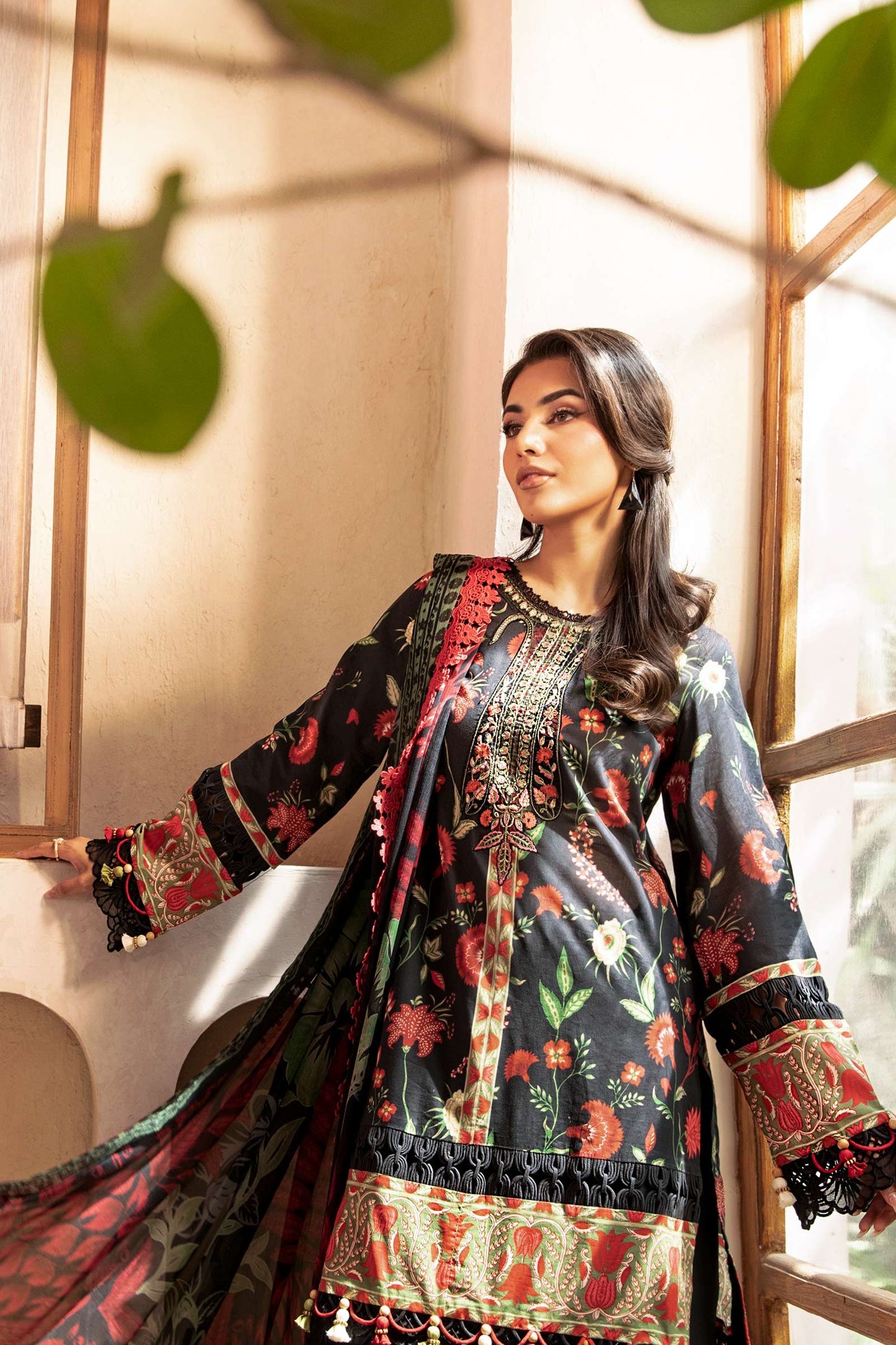 901-A | Unstitched Edit-II Lawn`25 By M.Basics