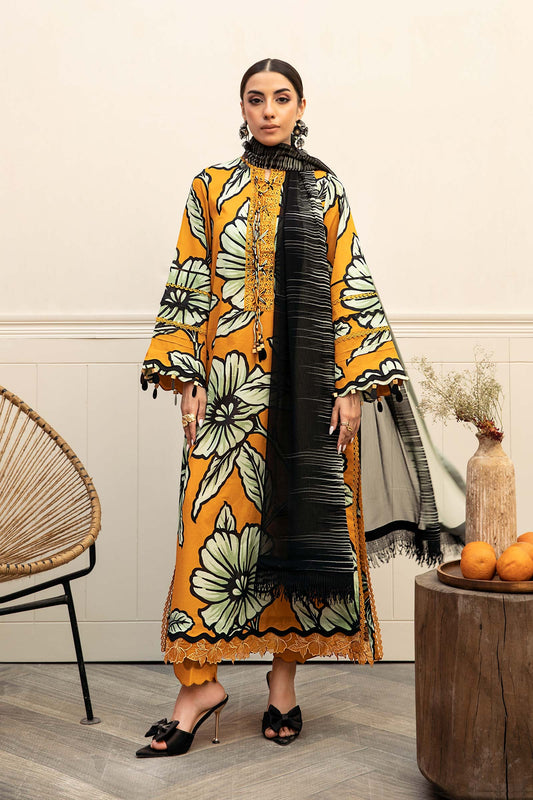 902-A | Unstitched Edit-II Lawn`25 By M.Basics