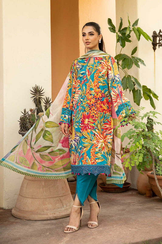 903-A | Unstitched Edit-II Lawn`25 By M.Basics