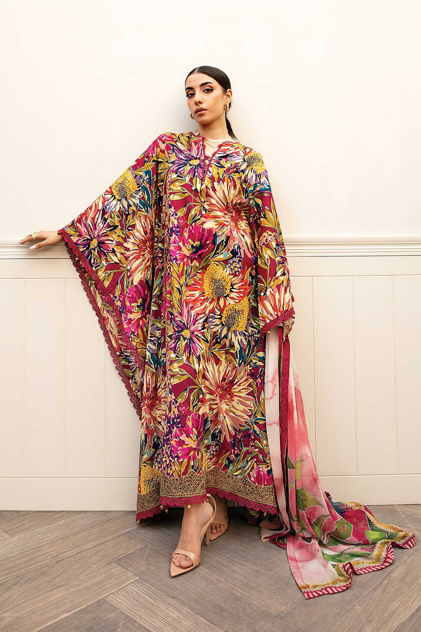 903-B | Unstitched Edit-II Lawn`25 By M.Basics