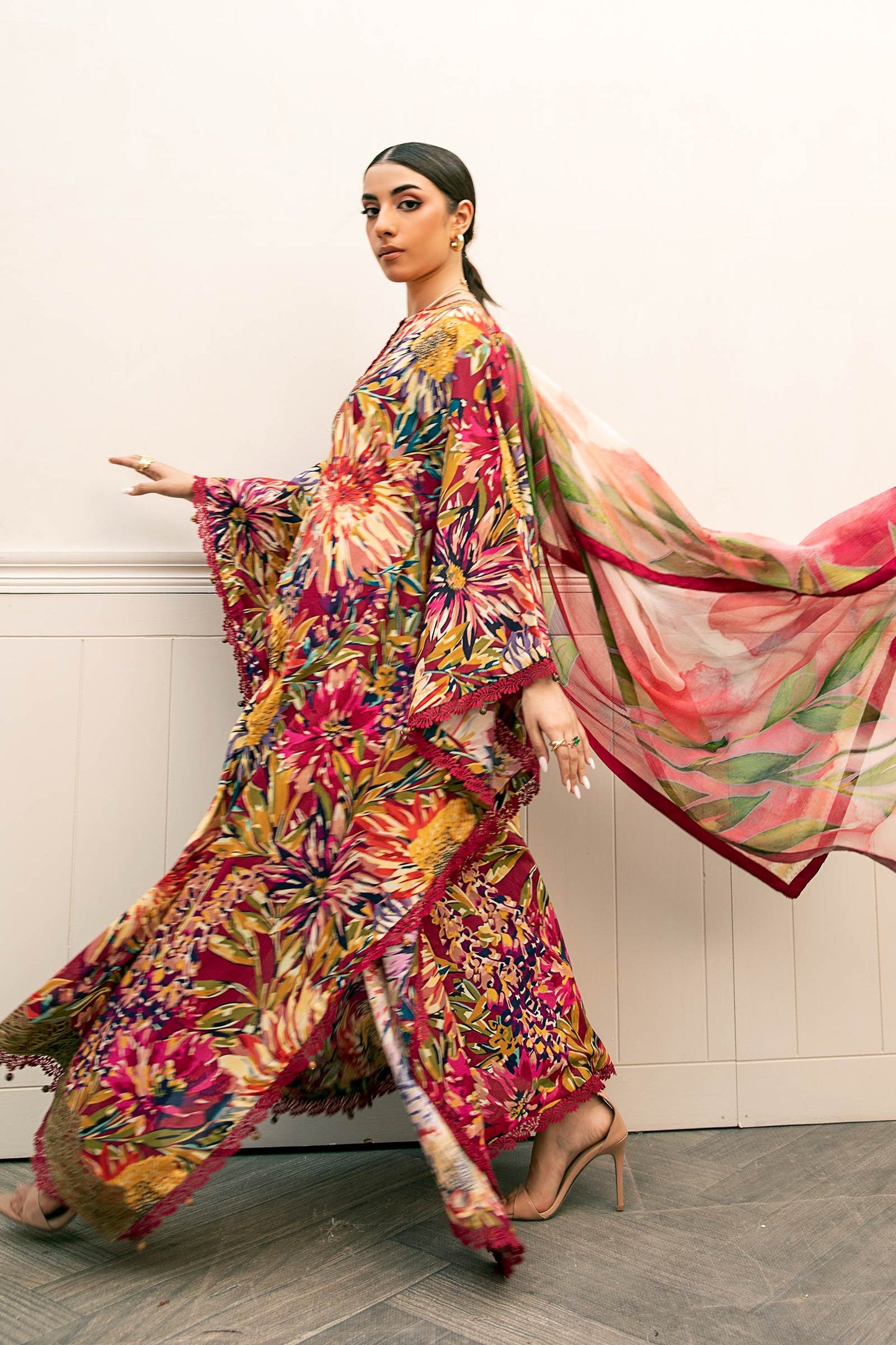 903-B | Unstitched Edit-II Lawn`25 By M.Basics