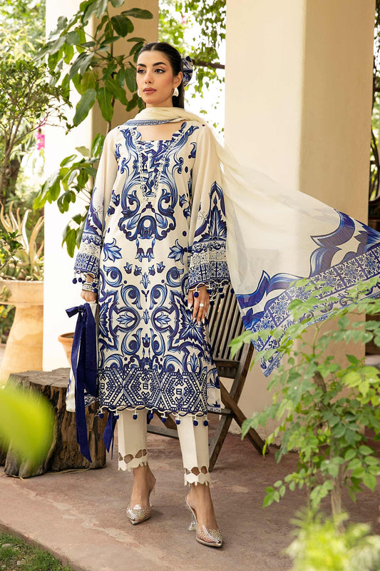 904-A | Unstitched Edit-II Lawn`25 By M.Basics