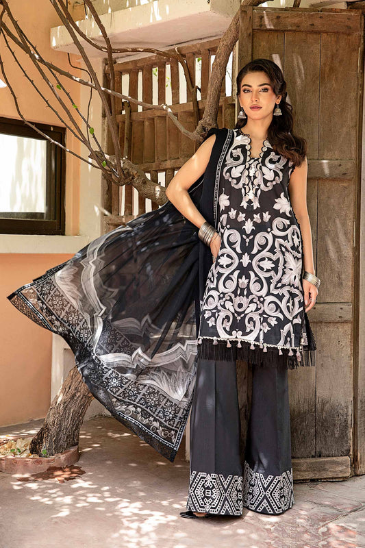 904-B | Unstitched Edit-II Lawn`25 By M.Basics