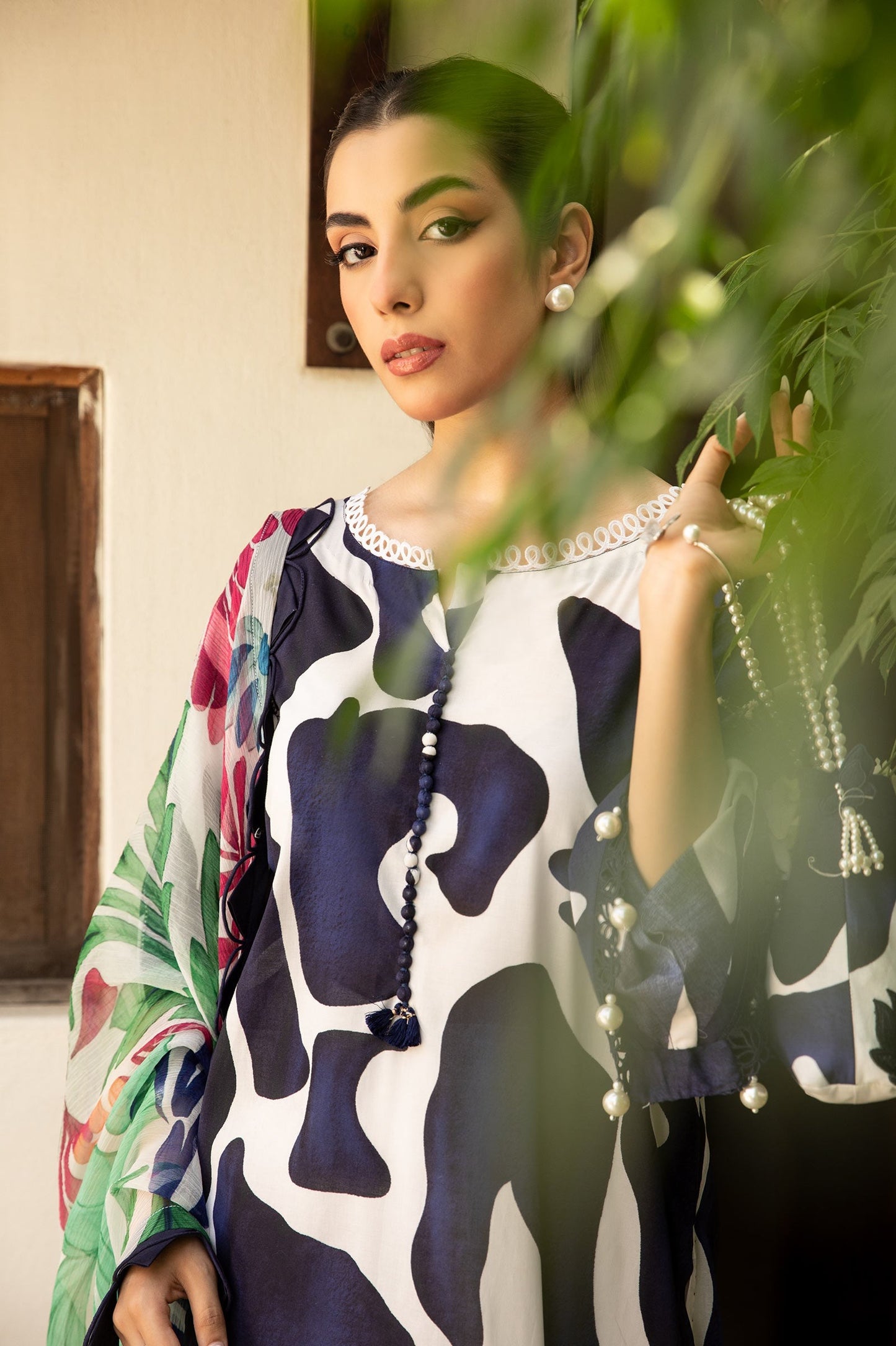 905-B | Unstitched Edit-II Lawn`25 By M.Basics