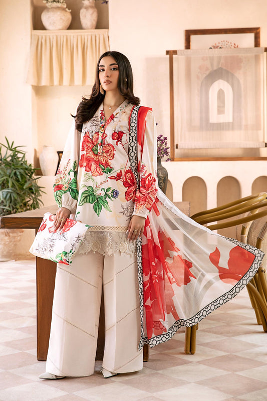 907-B | Unstitched Edit-II Lawn`25 By M.Basics