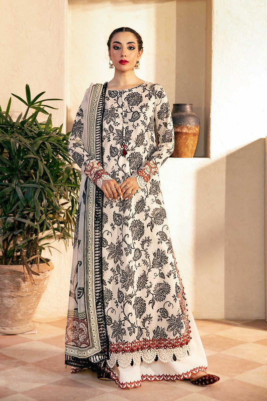 909-A | Unstitched Edit-II Lawn`25 By M.Basics