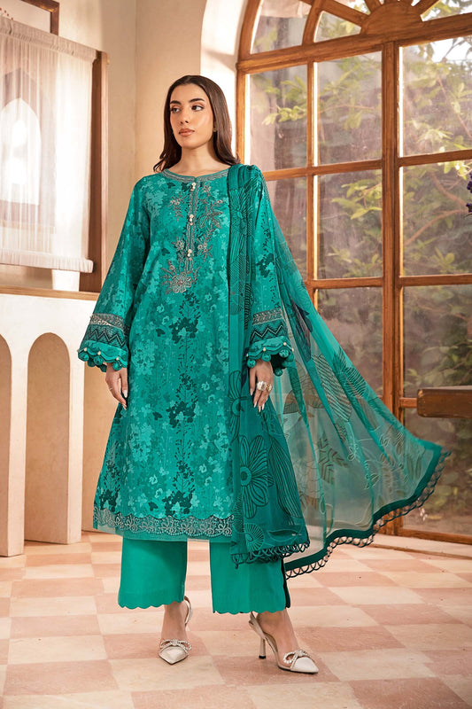 910-A | Unstitched Edit-II Lawn`25 By M.Basics