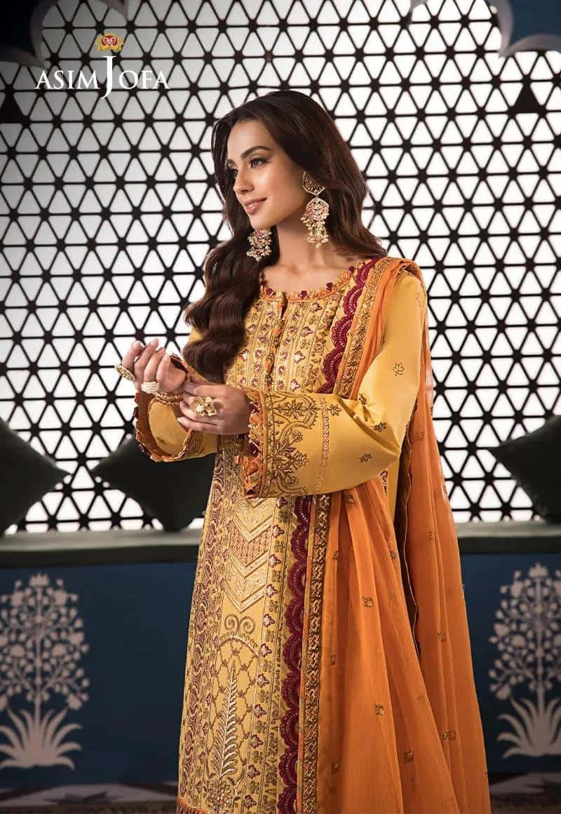 AJFI 19 - Fasana e Ishq By Asim Jofa Luxury Lawn