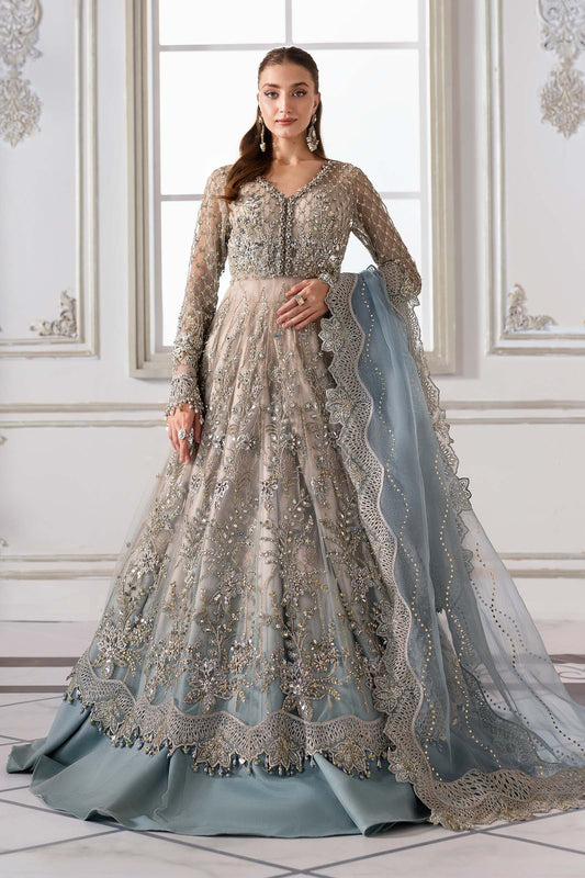 BD-3002 | MBroidered Unstitched Net Suit By Maria.B