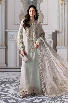 BD-3005 | MBroidered Unstitched Chiffon Suit By Maria.B