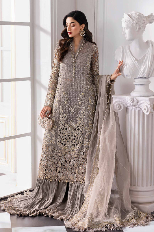 BD-3006 | MBroidered Unstitched Organza Suit By Maria.B