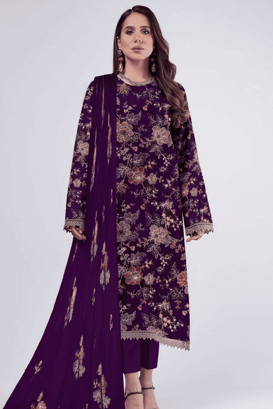 D 07A - Bareeze Karandi Bamber Shawl By Bin Shaukat v