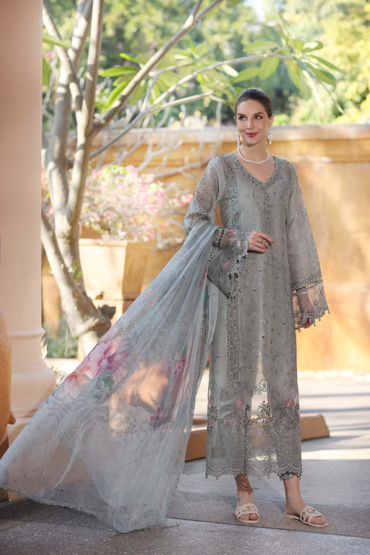D1-A | Noor Eid Luxury Handwork Laserkaari Lawn`25