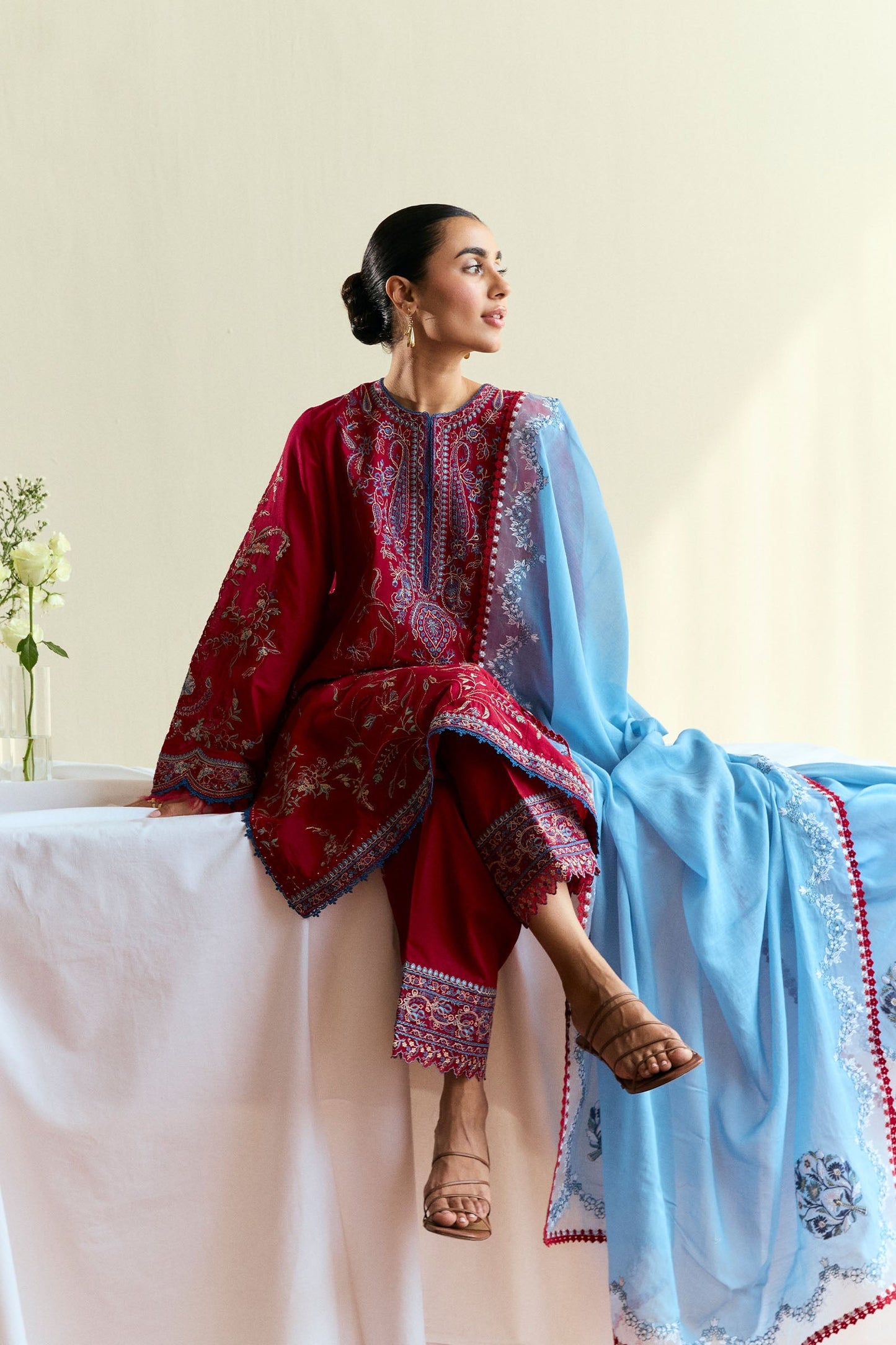 Opal-D1 | COCO EID EDIT`25 - Embroidered Lawn