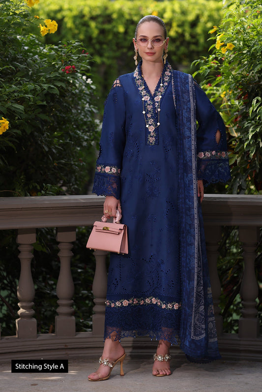 D10-Royal Blue | Eid Luxury Schiffli Laserkai`25