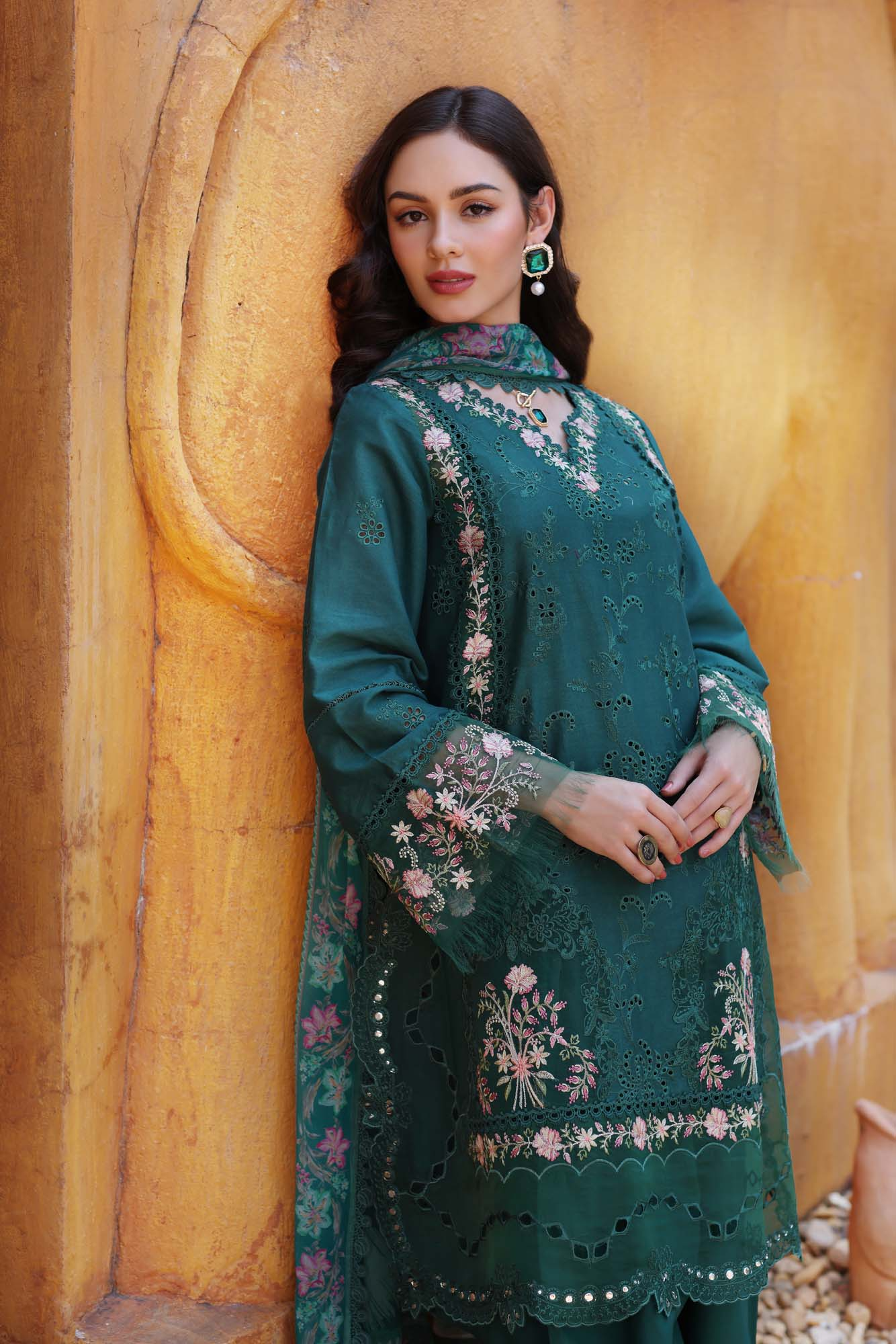 D10-A | Noor Eid Luxury Handwork Laserkaari Lawn`25