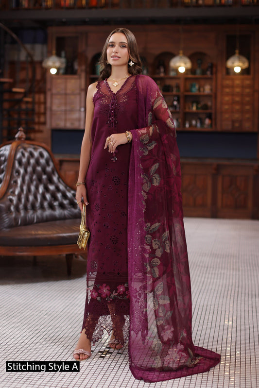 D12-Plum | Eid Luxury Schiffli Laserkai`25
