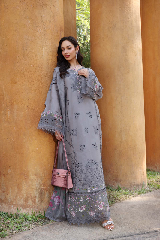 D2-B | Noor Eid Luxury Handwork Laserkaari Lawn`25