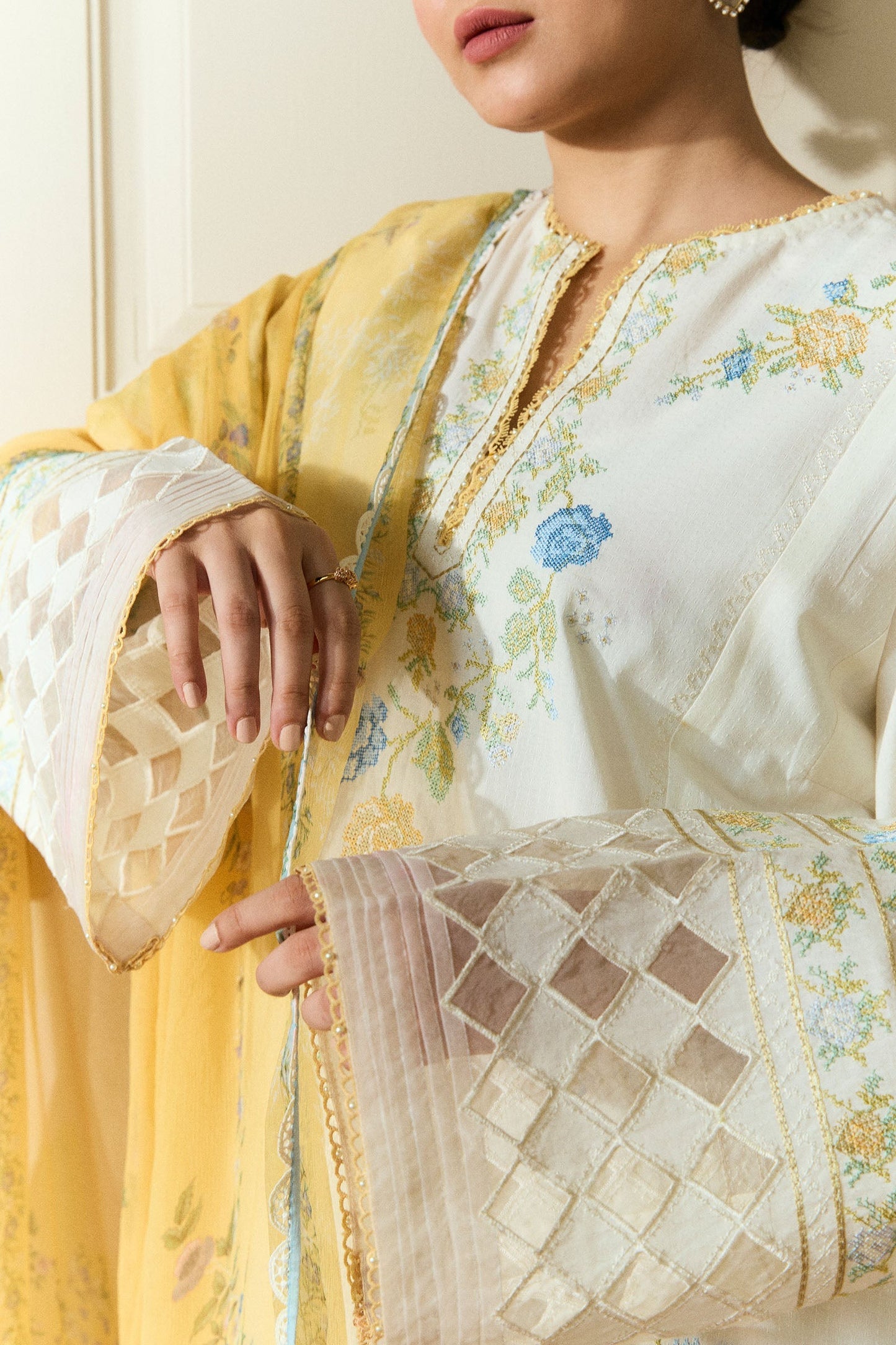 Solace-D3 | COCO EID EDIT`25 - Embroidered Lawn