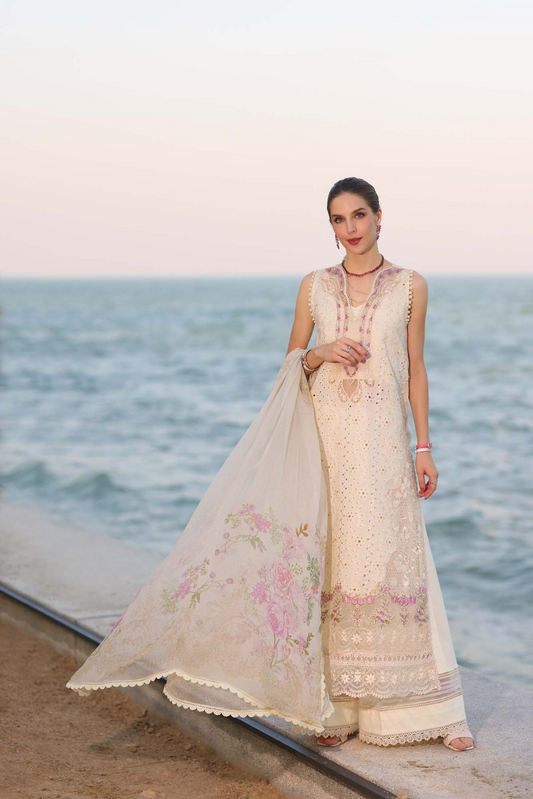 D3-A | Noor Eid Luxury Handwork Laserkaari Lawn`25