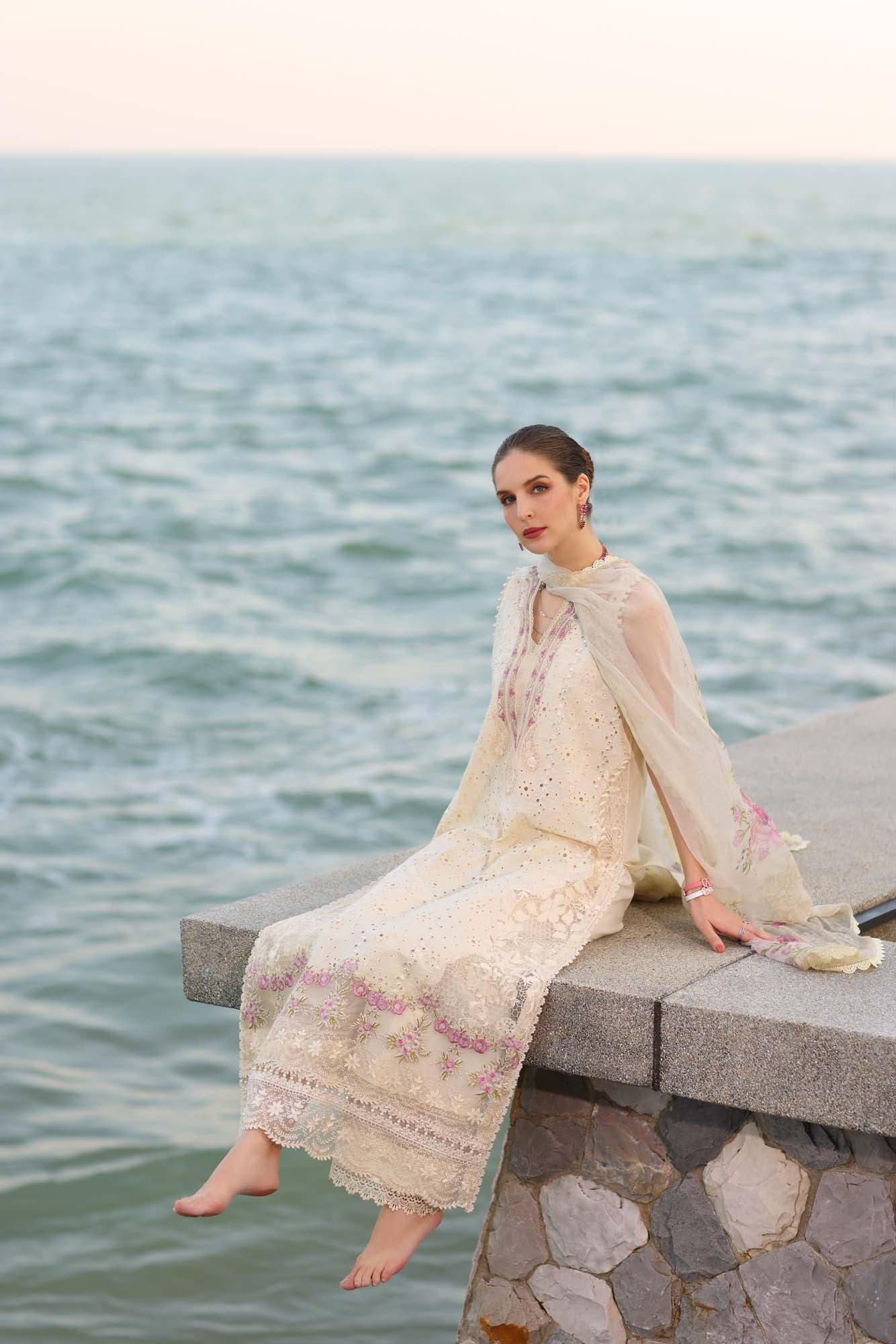 D3-A | Noor Eid Luxury Handwork Laserkaari Lawn`25
