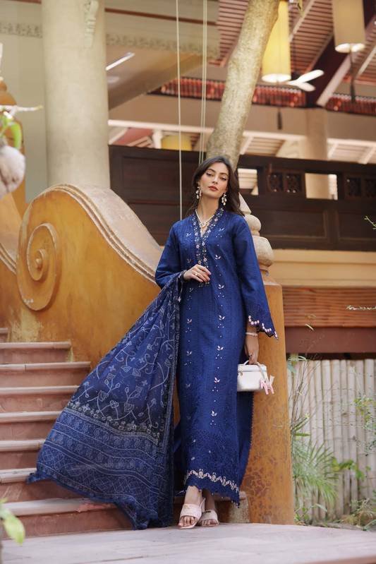 D5-B | Noor Eid Luxury Handwork Laserkaari Lawn`25