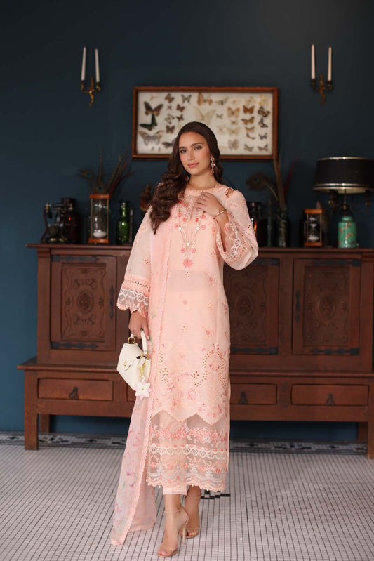D6-Peach | Eid Luxury Schiffli Laserkai`25