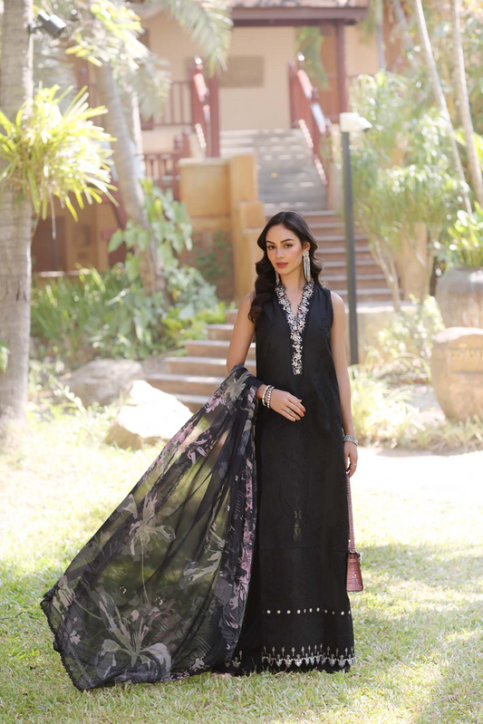 D6-A | Noor Eid Luxury Handwork Laserkaari Lawn`25