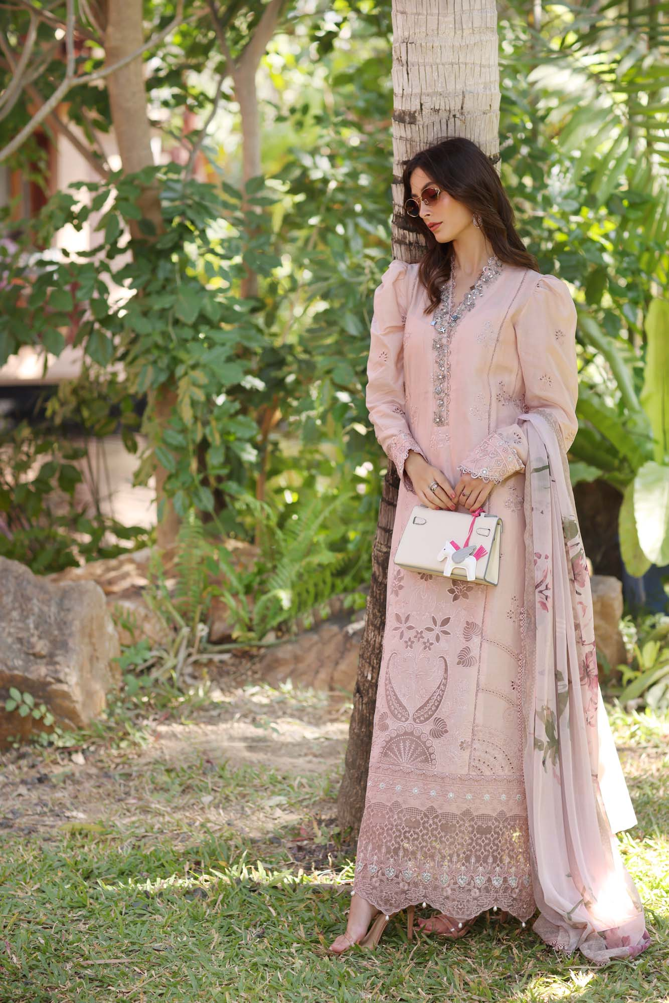 D6-B | Noor Eid Luxury Handwork Laserkaari Lawn`25