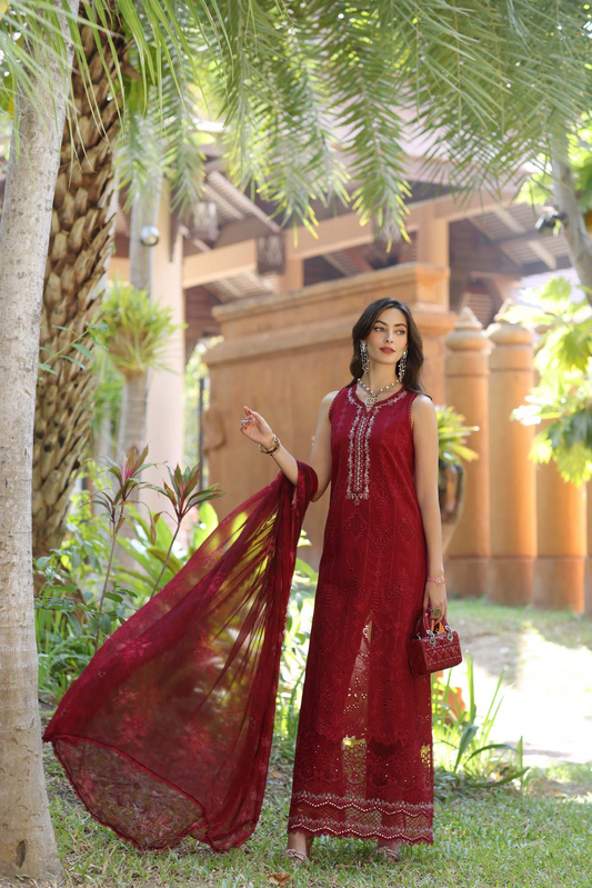 D7-A | Noor Eid Luxury Handwork Laserkaari Lawn`25