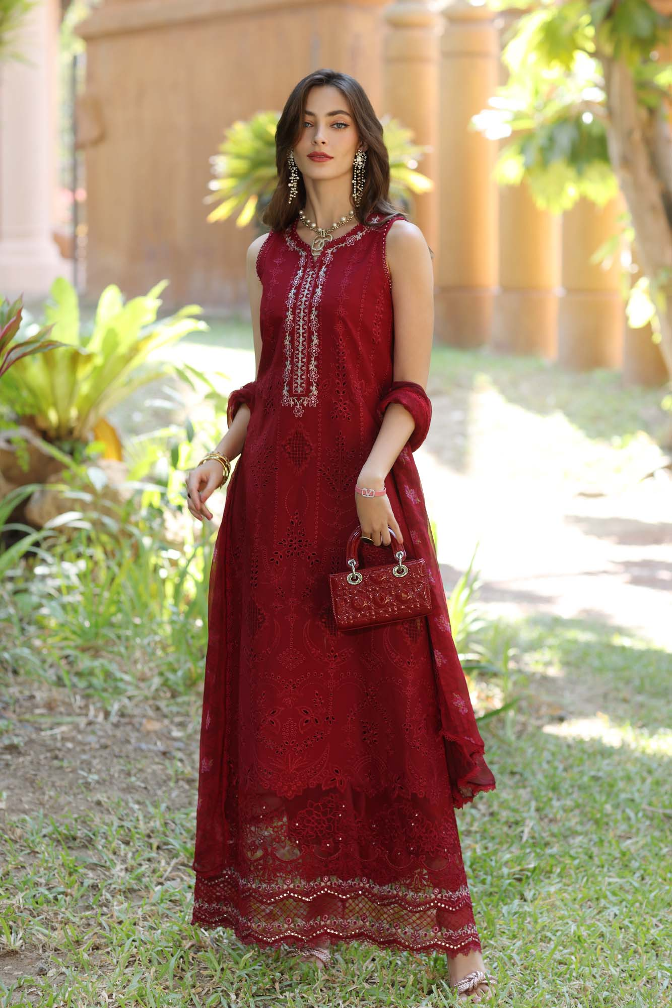 D7-A | Noor Eid Luxury Handwork Laserkaari Lawn`25