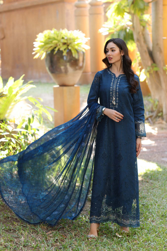 D7-B | Noor Eid Luxury Handwork Laserkaari Lawn`25