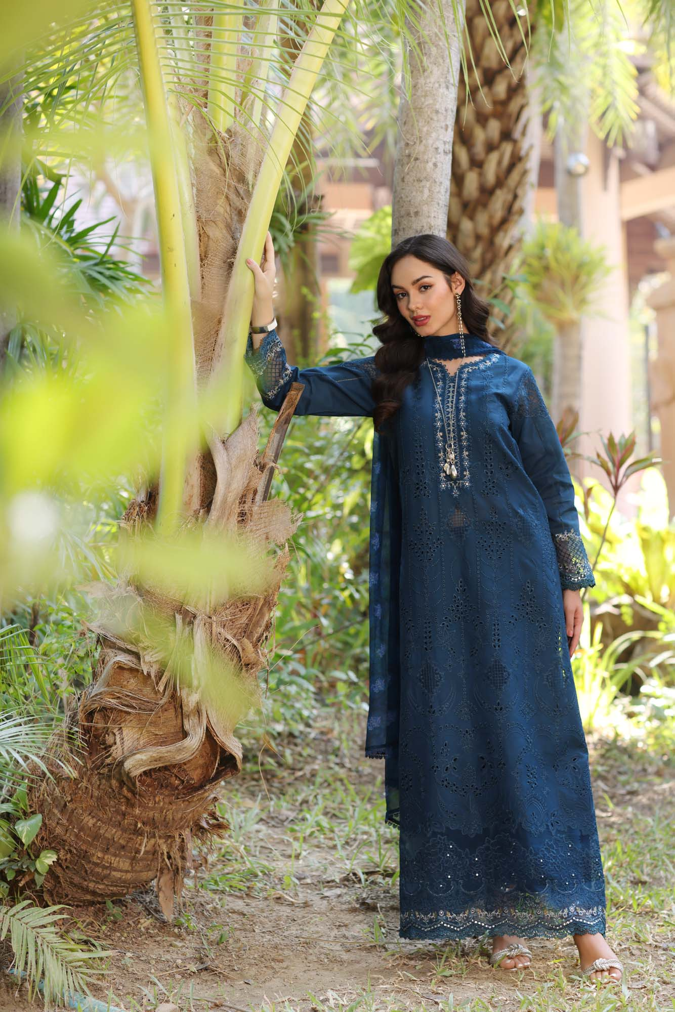 D7-B | Noor Eid Luxury Handwork Laserkaari Lawn`25