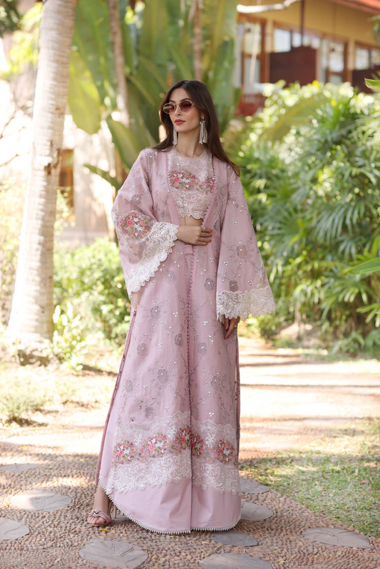 D8-A | Noor Eid Luxury Handwork Laserkaari Lawn`25
