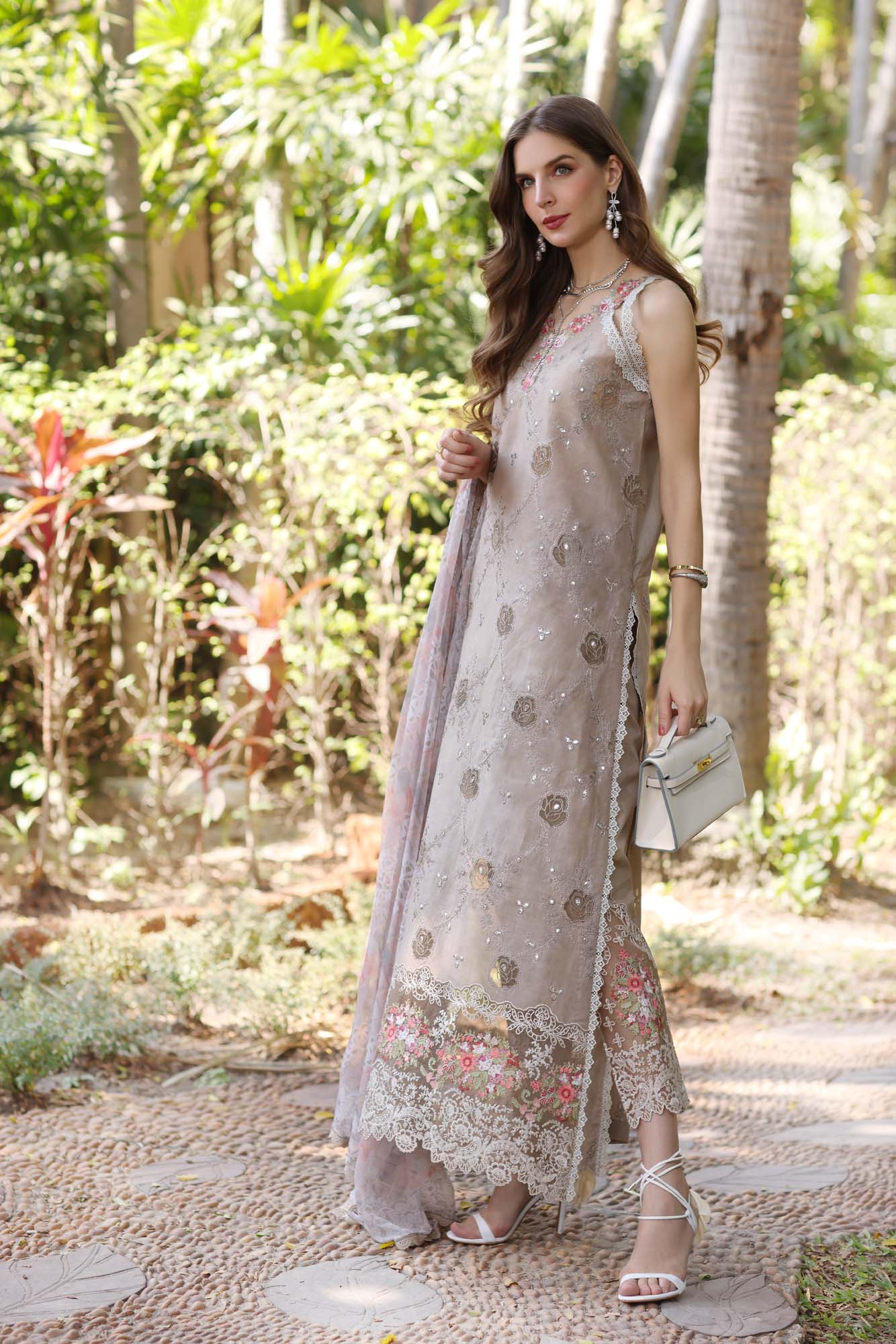 D8-B | Noor Eid Luxury Handwork Laserkaari Lawn`25
