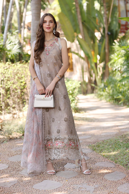 D8-B | Noor Eid Luxury Handwork Laserkaari Lawn`25
