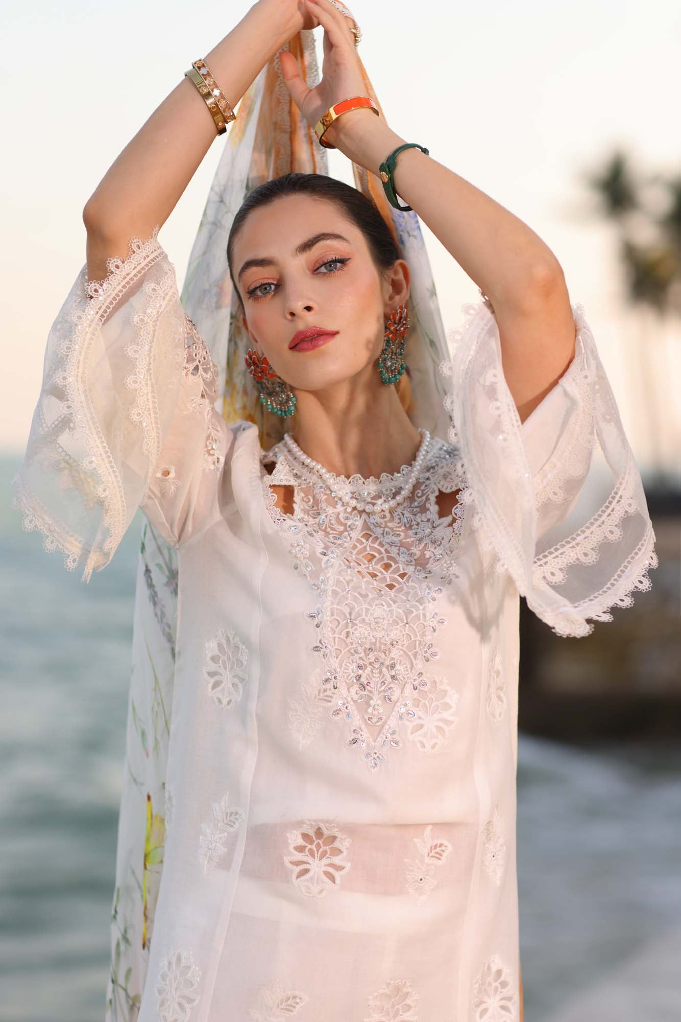 D9-B | Noor Eid Luxury Handwork Laserkaari Lawn`25